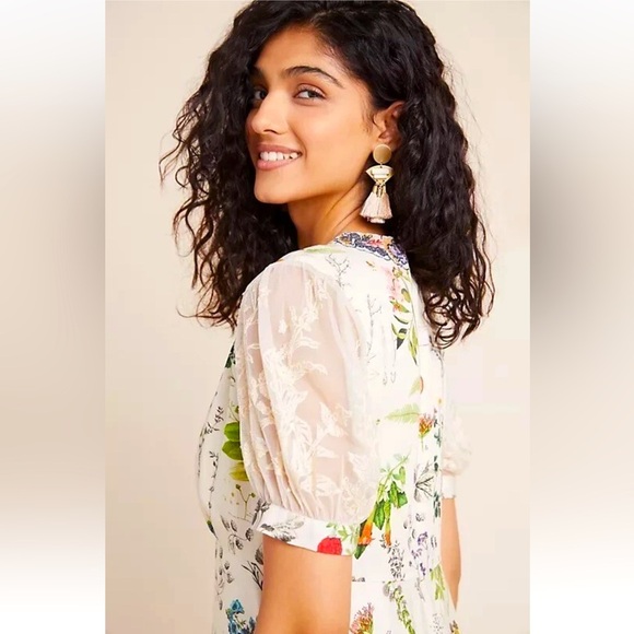 Geisha Designs NWOT Anthropologie Donna Floral Midi Dress Size S. - Picture 9 of 16